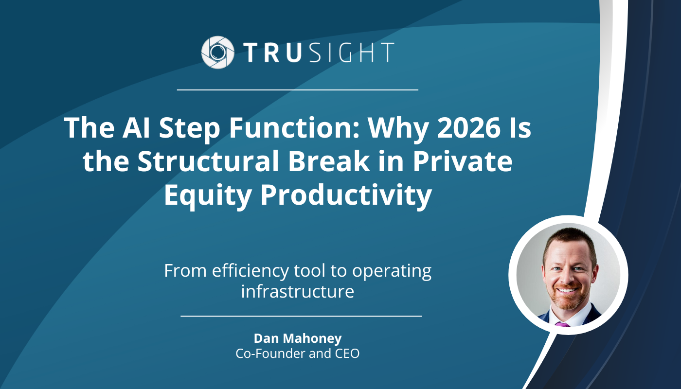 TruSight analyst note featured image: AI-native private equity firms and the 12-month differentiation window in 2026 deal execution